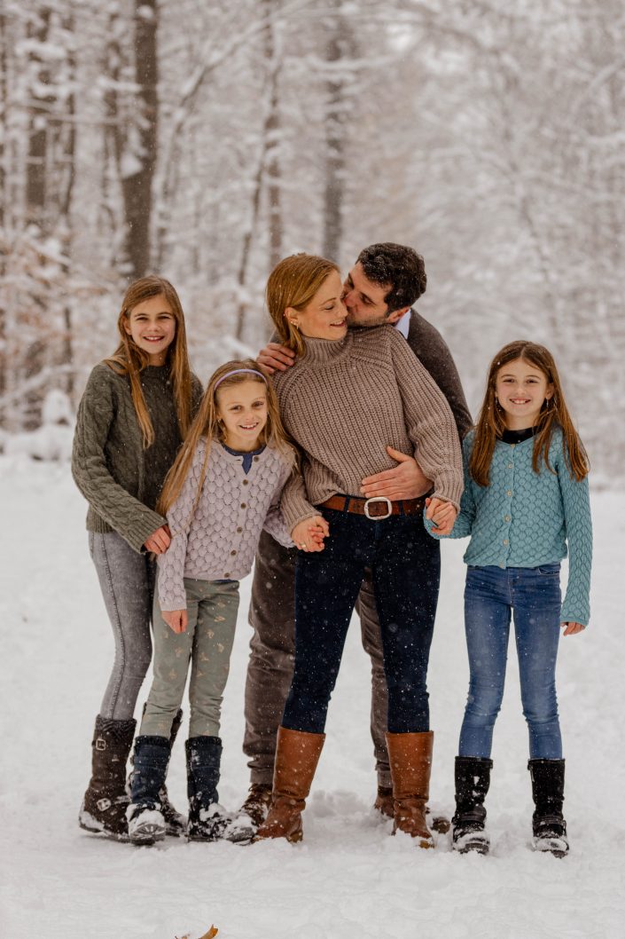 Ein Familienbild im Winter